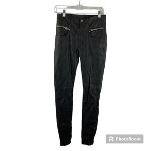 UNIF Morrison Black Vegan Leather Pants Size 25